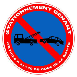 Panneau adhésif pvc Viso stationnement genant diam 280mm