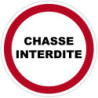 Panneau adhésif pvc Viso chasse interdite diam 280mm