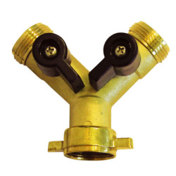 Nez de robinet 2 voies Spid'O avec vannes – Raccord F20/27 M20/27