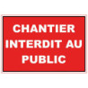 Panneau pvc Viso chantier interdit au public