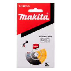 Pack 5 disques tronçonnage inox MAKITA D‑74815‑5 Ø 76 mm – SuperQuincaillerie