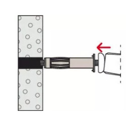 Piton Fischer M5×45 – visserie réutilisable pour chevilles HM (réf. 26191)