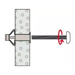 Piton Fischer M5×45 – visserie réutilisable pour chevilles HM (réf. 26191)