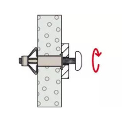 Piton Fischer M5×45 – visserie réutilisable pour chevilles HM (réf. 26191)