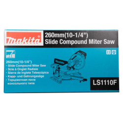 Scie ­à onglet radiale Makita LS1110F • 1450 W / Ø 260 mm – Précision pro | SuperQuincaillerie