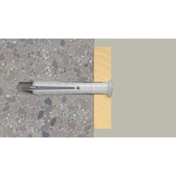 Cheville à frapper Fischer N‑S Ø 6×40 mm réf. 50355 – tête fraisée + clou fileté