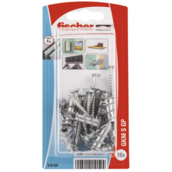 Cheville auto-perceuse Fischer GKM‑GP‑SF Ø 8×31 mm + vis 4,5×50 mm – blister 10
