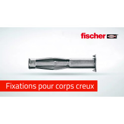 Cheville métallique pour corps creux + vis HM Fischer