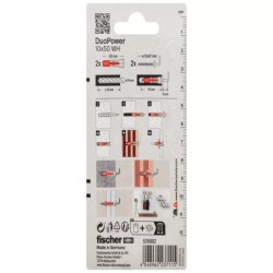 Cheville DuoPower WH Fischer avec crochet droit – fixation tous matériaux