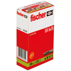 Cheville universelle Fischer UX sans collerette – montage traversant multi-supports