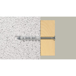 Cheville turbo pour béton cellulaire FTP K 4 K Fischer blister x4