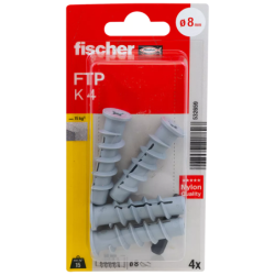 Cheville turbo pour béton cellulaire FTP K 4 K Fischer blister x4