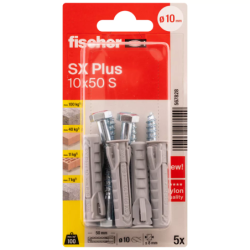 Chevilles à expansion avec vis SX Plus Fischer Ø10mm 50mm x5