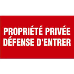 Panneau Propriété Privée Novap 33x20 cm – Signalétique d’interdiction extérieure