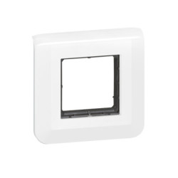 Plaque Legrand Mosaic 2 modules - Blanc avec support à vis intégré