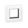 Plaque Legrand Mosaic avec support à vis pour 2 modules - blanc