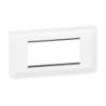 Plaque Legrand Mosaic avec support pour 4 modules montage horizontal - blanc