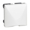 Sortie de câble Legrand Mosaic avec serre-câble 2 modules - blanc