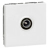 Prise TV Legrand simple mâle Mosaic 2 modules - blanc