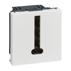Prise téléphone Legrand Mosaic 2 modules – 8 contacts en T – blanc