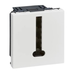 Prise téléphone Legrand Mosaic 2 modules – 8 contacts en T – blanc