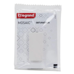 Obturateur Legrand Mosaic blanc 1 module – Cache pour installation électrique