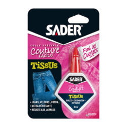 Colle Tissus Sader – Couture facile et rapide sans fil