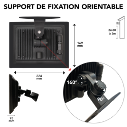 Projecteur LED extérieur Tibelec Full Screen 100W – IP65 – Super Quincaillerie