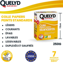 Colle en poudre Quelyd 250g – Pour une pose facile et fiable de papiers peints standards
