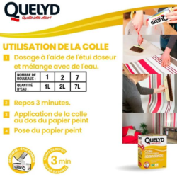 Colle en poudre Quelyd 250g – Pour une pose facile et fiable de papiers peints standards