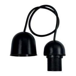 Suspension plastique Tibelec E27 – Douille blanche pour luminaire intérieur