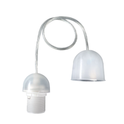 Suspension plastique Tibelec E27 – Douille blanche pour luminaire intérieur