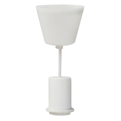 Suspension 2 en 1 Tibelec E27 – Douille blanche pour ampoule ou abat-jour
