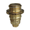 Douille métal E14 double bague finition acier laitonné