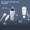 Kit adaptateur bouteille Tibelec équipé E14