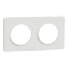 Odace Touch Schneider - plaque 2 postes horizontaux ou verticaux entraxe 71mm blanc