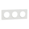 Odace Touch Schneider - plaque 3 postes horizontaux ou verticaux entraxe 71mm blanc