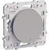 Interrupteur va-et-vient Schneider lumineux 10A Odace,alu,LED orange