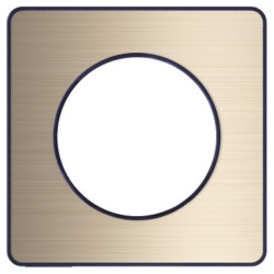 Plaque Schneider Odace Touch bronze brossé – 1 poste clipsable