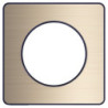 Plaque de finition simple Schneider Odace Touch, bronze brossé liseré anthracite clipsable
