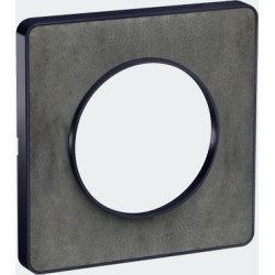 Plaque Schneider Odace Touch ardoise – 1 poste clipsable