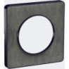 Plaque de finition simple Schneider Odace Touch, ardoise liseré anthracite, clipsable
