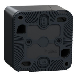 Bouton poussoir Mureva Styl Schneider IP55 IK08 gris