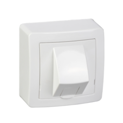 Prise RJ45 Schneider Alréa Cat.6 UTP avec cadre saillie – Blanc