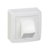 Alréa Schneider RJ45 simple catégorie 6 UTP avec cadre saillie, blanc polaire