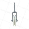 Poulie à tire-fond Caujolle en polypropylène blanc pour câble de 8mm 80mm 100kg