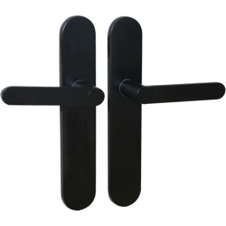 Ensemble béquille sur plaque MEUDON Cadap aluminium noir mat