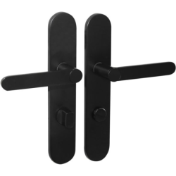 Ensemble béquille sur plaque MEUDON Cadap aluminium noir mat
