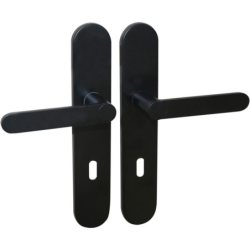 Ensemble béquille sur plaque MEUDON Cadap aluminium noir mat