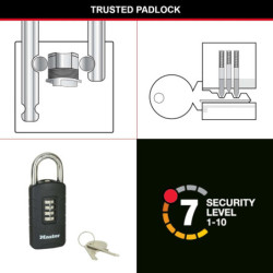 Cadenas couvert à combinaison à clé Master Lock largeur 48mm